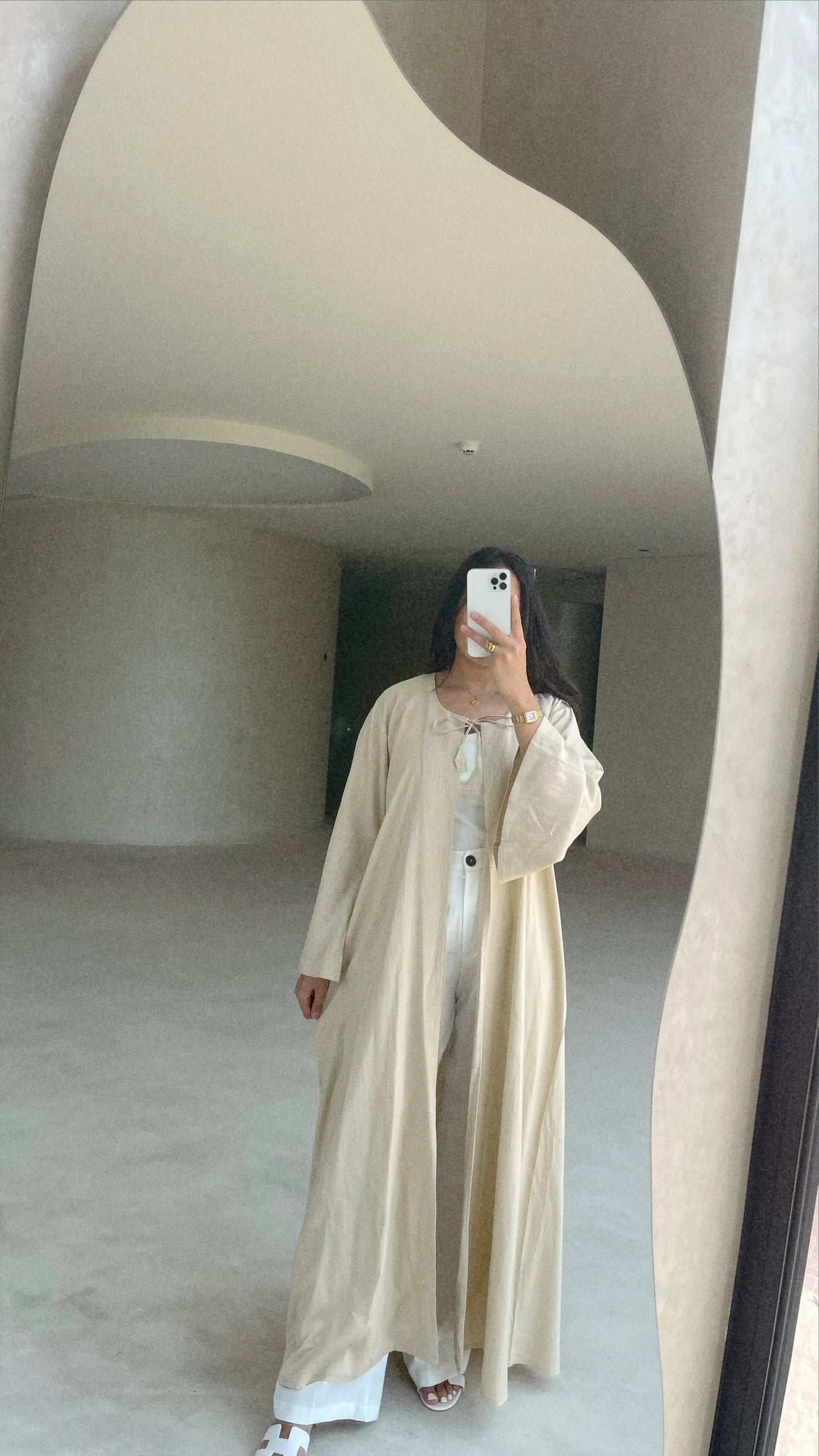 linen abaya, summer abaya, bow abaya, linen summer abaya, cute abaya,